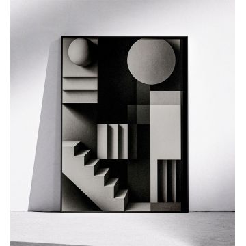 Plakat geometryczny w stylu bauhaus