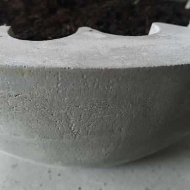 Concrete Pot KWIATEK— ostry kant vs. delikatna estetyka materiału