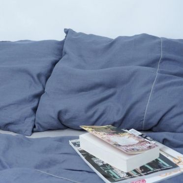 Pościel lniana niebieska (denim) IL LETTO