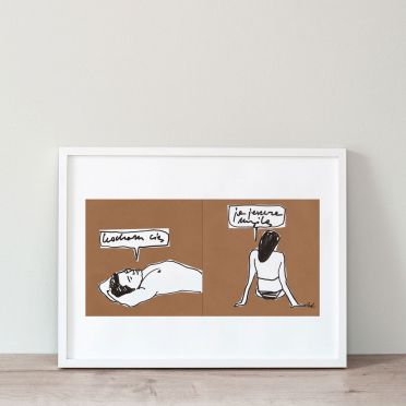 Plakat Kocham cię – Ja jeszcze myślę