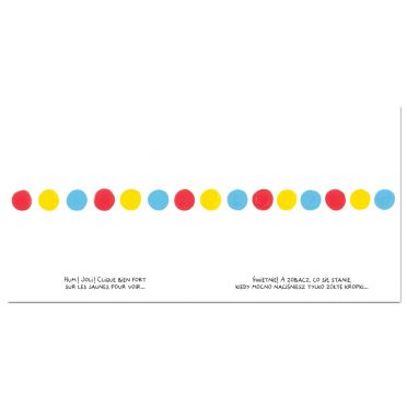 Naciśnij mnie – środek, kolorowe kropki