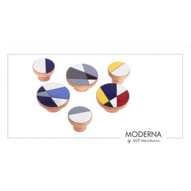 Nowoczesne gałki meblowe z kolekcji MODERNA Grey - DOT Manufacture