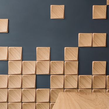 drewniany dekor ścienny stellar