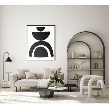 Minimalistyczny plakat WAVES WARSAW