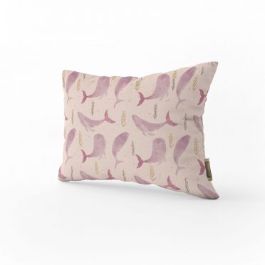 Poduszka - Pink whales - 40x60