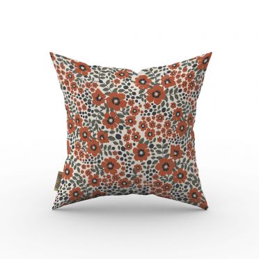 wzór Czerwone kwiaty