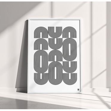 Minimalistyczny Plakat Bauhaus – Obłe Geometryczne Formy i Linie