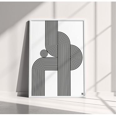 Nowoczesny Plakat Bauhaus – Zakręcone Linie, Trendy w Dekoracji Wnętrz