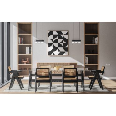 Geometryczny plakat Bauhaus – elegancka dekoracja do sypialni