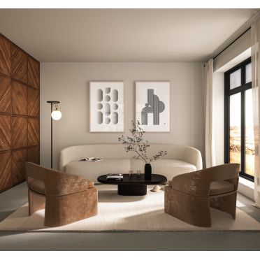 Geometryczny plakat – subtelna dekoracja dla eleganckich wnętrz