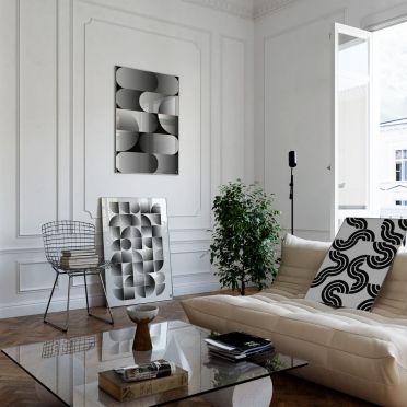 Geometryczna dekoracja ścienna – minimalistyczne plakaty