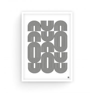 Minimalistyczny Plakat Bauhaus – Obłe Geometryczne Formy i Linie