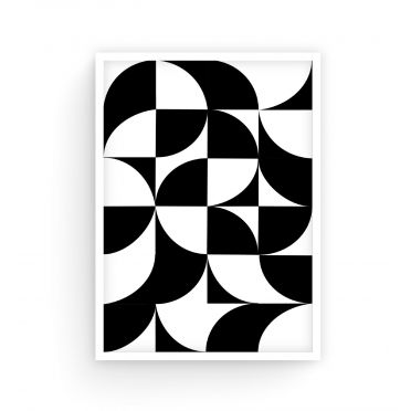 Minimalistyczny Plakat Bauhaus – Czarno-biała Dekoracja do Wnętrz Hotelowych