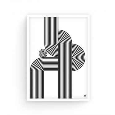 Nowoczesny Plakat Bauhaus – Zakręcone Linie, Trendy w Dekoracji Wnętrz