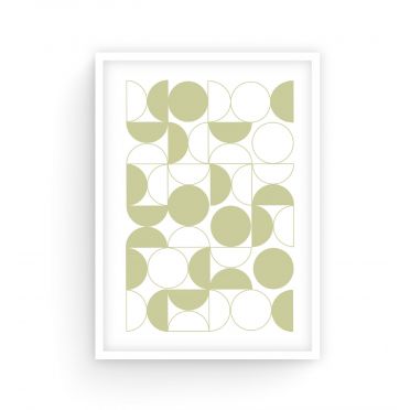 Geometryczny Plakat Bauhaus – Koła i Półkule, Idealny do Hoteli i Restauracji