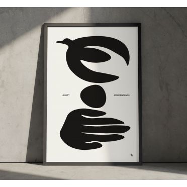 Plakat w stylu bauhaus minimalistyczny