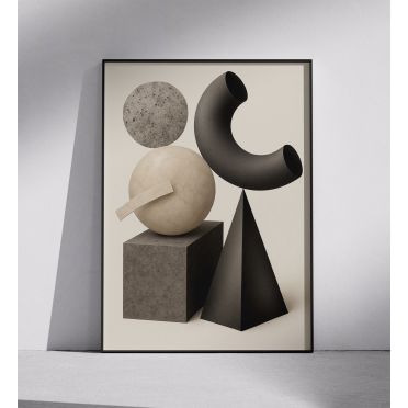 Plakat geometryczny w stylu bauhaus
