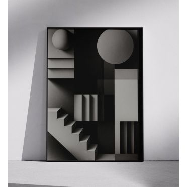 Plakat geometryczny w stylu bauhaus