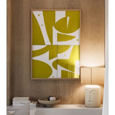 Plakat zielony Solace WAVES WARSAW