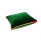 Zielona aksamitna poduszka folk glamour