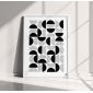 Geometryczny Plakat Bauhaus – Czarne Koła i Linie w Minimalistycznym Stylu