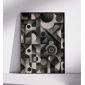 Plakat czarny szary 3D geometria bauhaus vintage retro